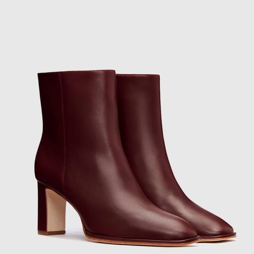 Reformation Gillian Ankle Boot Ruby, SIZE 8 US - Picture 3 of 13